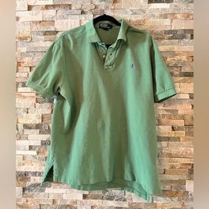 Polo by Ralph Lauren, XL, Green Polo Shirt, minor tear shown on right side
